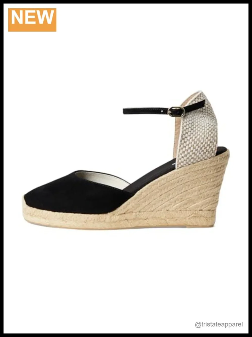 Soludos Marseille Wedge Espadrille Suede Ankle Strap Sandal